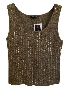 Dana Buchman Green Sequinned Convertible Sweater